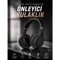 Kulak Üstü Kablosuz Bluetooth Kulaklık Gürültü Önleyici Ayarlanabilir