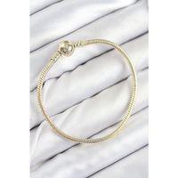 Pirinç Charm Topcuk Model Gold Renk Kadın Bileklik