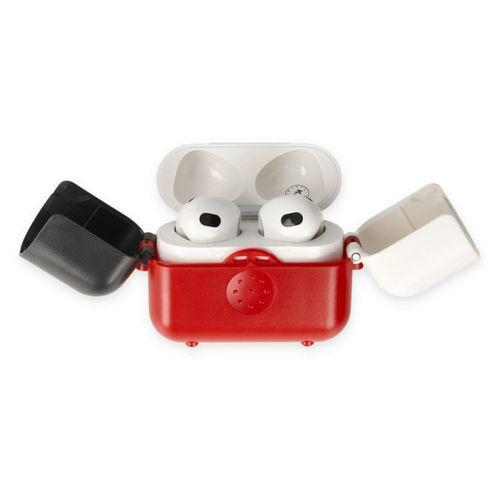 XD Airpods 3 (3.nesil) Basmalı Kılıf - Kırmızı-Siyah-Beyaz