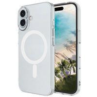 Apple iPhone 16 Kılıf Zore M-safe Şarj Özellikli Şeffaf Tek Kamera Çerçeveli Porto Kapak