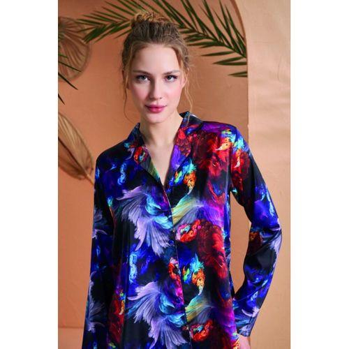 Pjs 27079 Kadın Düğmeli Pijama Takımı