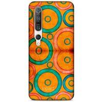Xiaomi Mi 10 Pro Kılıf Pastel Renkler (39) Liquid Crystal Kılıf Turuncu Yeşil