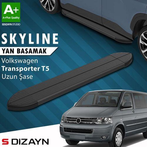 S-Dizayn VW Transporter T5 Uzun Şase Skyline Siyah Yan Basamak 253 Cm 2003-2015 A+ Kalite
