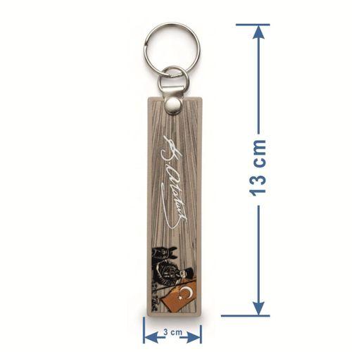 TPU Çift Taraflı Anahtarlık ATATÜRK - Atın Üstündeki Türktür, Türk Değilse Yüktür