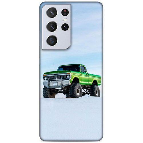 Lopard Samsung Galaxy S21 Ultra Uyumlu Kılıf PickUpX (33) Hybrid Kılıf Açık Yeşil