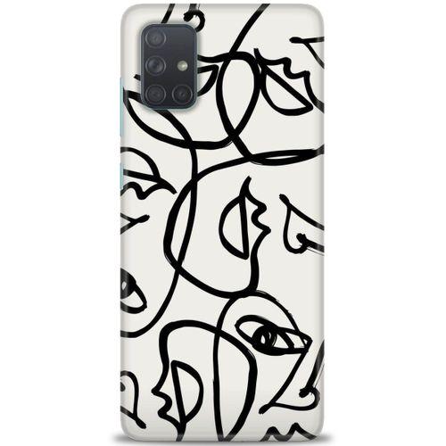 Samsung Galaxy A51 Kılıf HD Baskılı Kılıf - Suratlar + Tam Ekran Koruyucu