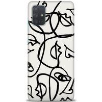 Samsung Galaxy A51 Kılıf HD Baskılı Kılıf - Suratlar + Tam Ekran Koruyucu