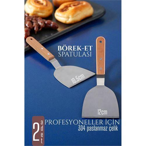Modacar Mutfak Spatulası- Hamur Börek Et Spatulası 10,5 ve 12 cm 2 Lİ SET