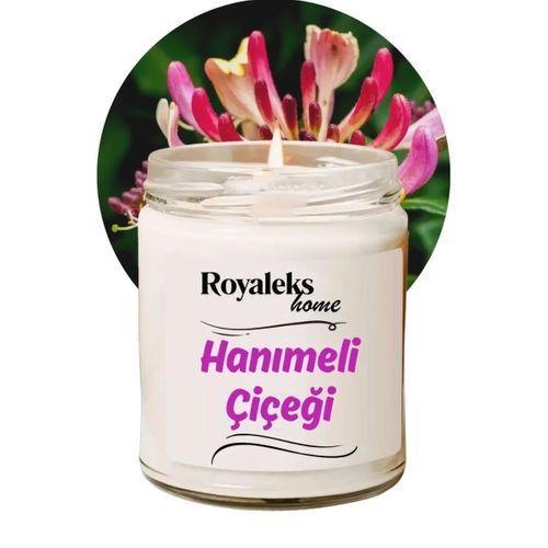 Doğal Özel Seri Kokulu Dekoratif Kavanoz Mum 210 cc - Hanımeli Esansı - RYL