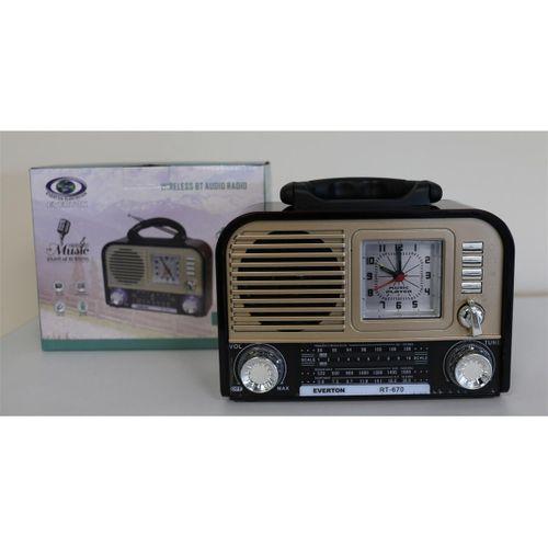 Everton Rt-670 Bluetooth Usb-micro Sd Saatli Nostaljik Radyo