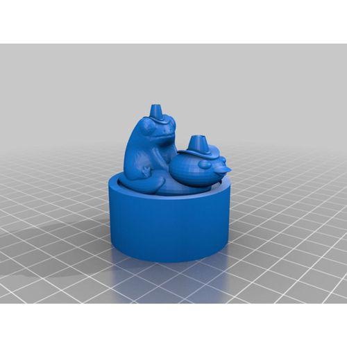 Fred The Frog Ama Kovboy, Bir Kovboy Ördeğe Biniyor, O da Kovboy, Gölette 3D Baskı (Bu ürün Sadece Plastik parçadır - Almadan Önce Soru Sorabilirsiniz