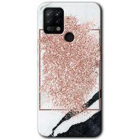 Tecno Pova Kılıf HD Desen Baskılı Arka Kapak - Simli Mermer