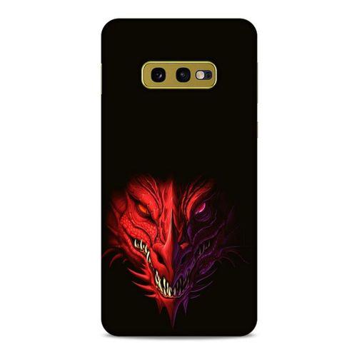 Samsung Galaxy S10e Kılıf Dragons (16) Kalın Kılıf Kırmızı King Ejderha