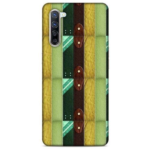 Oppo Reno 3 Pro 5g Kılıf Patchwork (15) Antişok Kılıf Yeşil Kahve