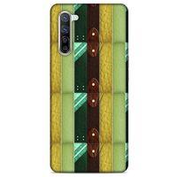 Oppo Reno 3 Pro 5g Kılıf Patchwork (15) Antişok Kılıf Yeşil Kahve