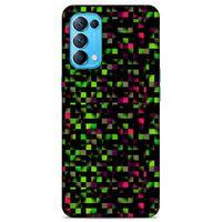 Lopard Oppo Reno 5 5G Uyumlu Kılıf PiXel (25) Antişok Kapak Yeşil Pembe