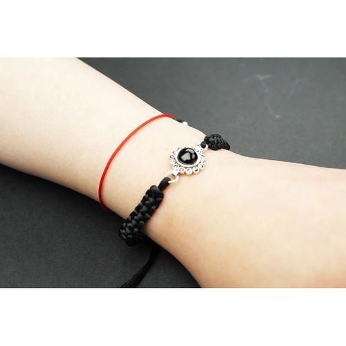 GONCA  OLTU TAŞI GÜMÜŞ ÇERÇEVE  AYARLANABİLİR  BİLEKLİK