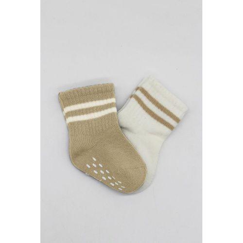 Bistyle Bistyle Çemberli Kaymaz Soket Çorap 2'Li BS10125 Bej-Ekru