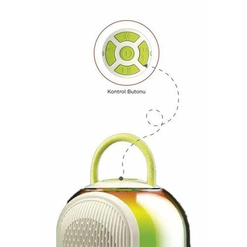 Bluetooth Hoparlör Çift Mikrofonlu Kablosuz Parti Speaker Beyaz