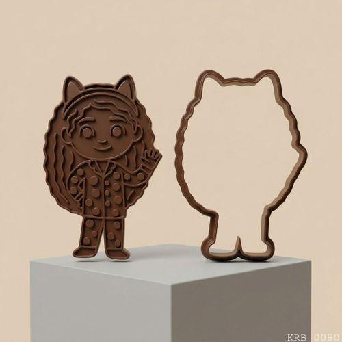 3Lü Kedi Kulaklı Kız Hamur Şekillendirici Kurabiye Kalıbı Oyun Hamuru Kalıbı 8 5 cm