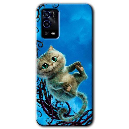 OPPO Oppo A55 Kılıf HD Desen Baskılı Arka Kapak - Çılgın Kedi