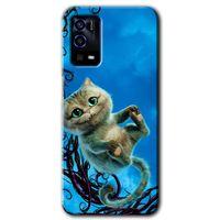OPPO Oppo A55 Kılıf HD Desen Baskılı Arka Kapak - Çılgın Kedi