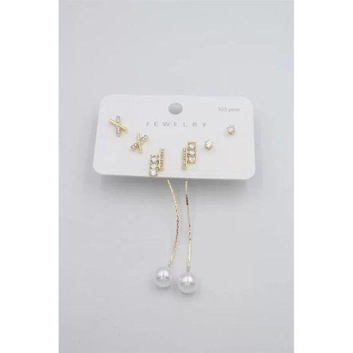 Çoklu Set Küpe - Altın