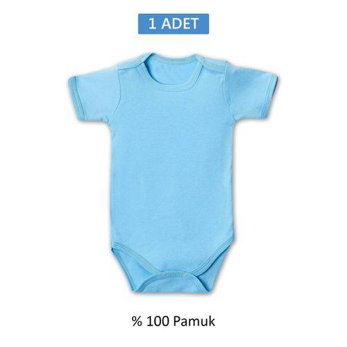 Mavi Yarım Kol Body Zıbın 2-7 YAŞ Çocuklar İçin (1 ADET) Alttan Çıtçıtlı Özel Gereksinimli