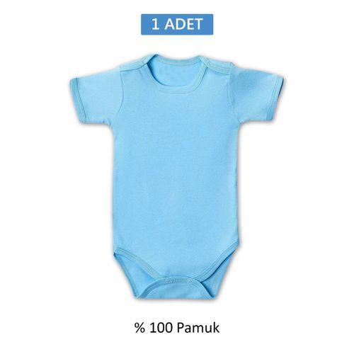 Mavi Yarım Kol Body Zıbın 2-7 YAŞ Çocuklar İçin (1 ADET) Alttan Çıtçıtlı Özel Gereksinimli