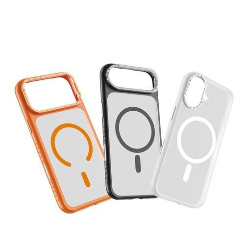 Apple iPhone 17 Air Kılıf M-safe Şarj Özellikli Metal Kamera Standlı Lenyes CK226 PC Kapak