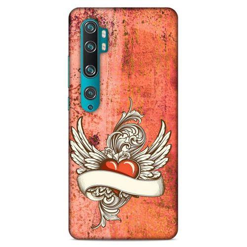 Lopard Xiaomi Mi Note 10 Pro Uyumlu Kılıf Tattoo's (7) Telefon Kılıfı Kırmızı Beyaz