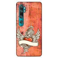 Lopard Xiaomi Mi Note 10 Pro Uyumlu Kılıf Tattoo's (7) Telefon Kılıfı Kırmızı Beyaz