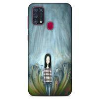 Samsung Galaxy M31 Kılıf Depresyon (22) Tam Koruma Kılıfı Fuşya Bordo