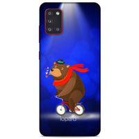 Samsung Galaxy A31 Kılıf FunnyMaX (43) Thin Fit Kılıf Lacivert Ayılı