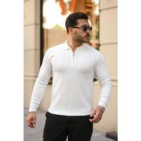 Erkek Pirinç Desenli Uzun Kollu Yakalı Triko