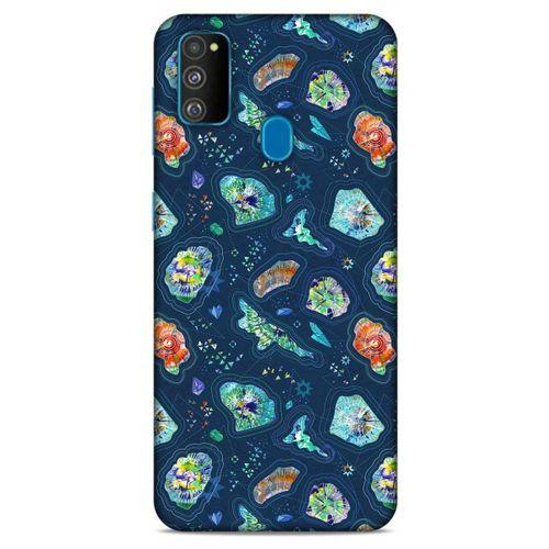 Samsung Galaxy M30s Kılıf Baskılı Özel Seri Taşlı (45) Liquid Air Kılıf