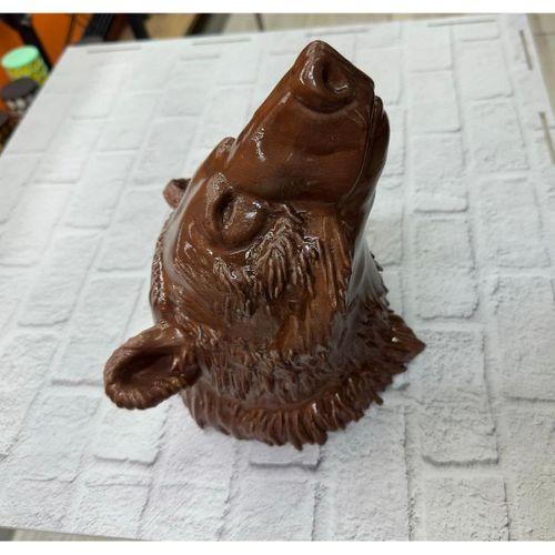 Ev Ve Ofis İçin Dekoratif Ayı Başı Heykel Hediyelik Duvar Aksesuarı