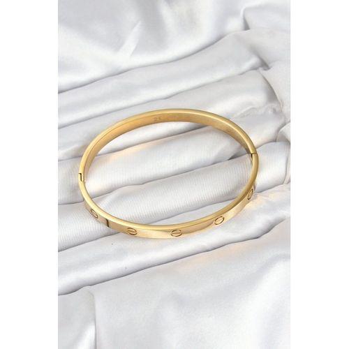 316L Çelik Gold Renk 65 mm Kadın Kelepçe Bileklik