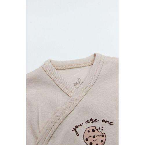 Bistyle Bistyle 3lü Zıbın Takım Cookies Cute Happy 13118 Somon