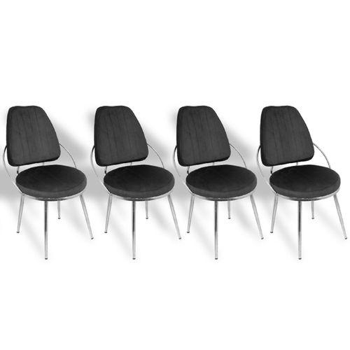 Dockers Aras Sandalye  - Siyah Kadife (4 Adet Fiyatıdır)