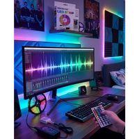 5050 Rgb Led Şerit 5 Metre Uzaktan Kumandalı Ortam Aydınlatma Led
