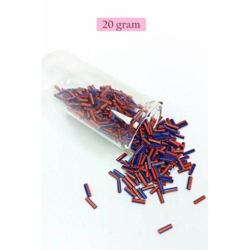 Uzun Boru Kesme Boncuk Çap 2mm Uzunluk 10 mm - 4 Renk - Toplam 80 Gram - BNC429
