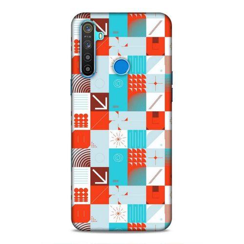 Realme 5i Uyumlu Kılıf Insomnia (33) Hybrid Kılıf Turkuaz Kırmızı