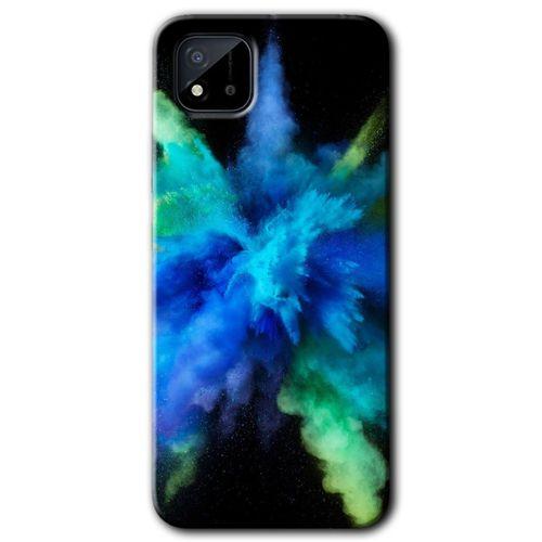 MRCİLETİSİM Realme C11 Kılıf HD Desen Baskılı Arka Kapak + Temperli Cam - Karışım 1