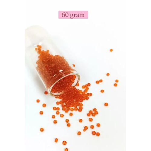 Dökme Cam Kum Boncuk (8/0) 3 mm - 60 Gram - Şeffaf Turuncu - BNC206