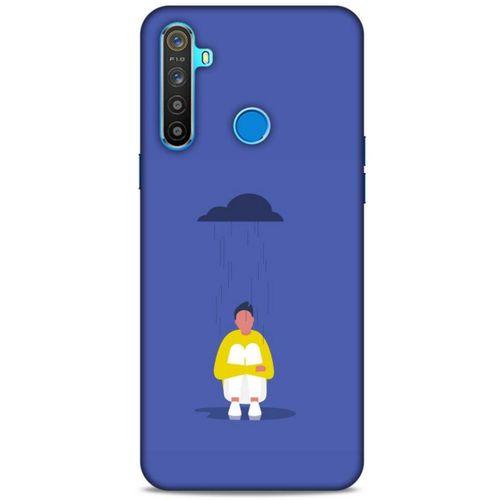 Oppo Realme 5i Kılıf Depresyon (21) Koruyucu Kapak Kahve Gold