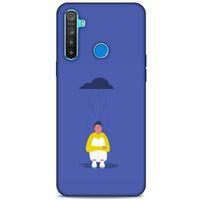 Oppo Realme 5i Kılıf Depresyon (21) Koruyucu Kapak Kahve Gold