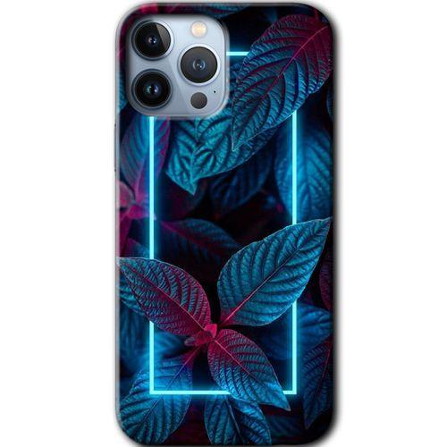 BeRa Aksesuar iPhone 13 Pro Kılıf Baskılı Kapak - Mekanik Yaprak 4 +Tam Kaplayan Mat Seramik