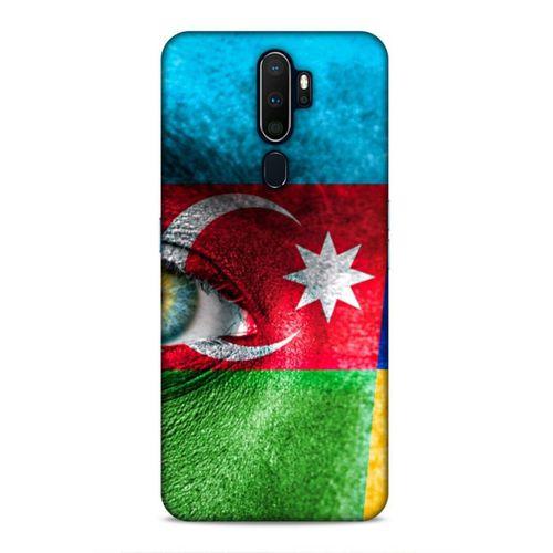 Oppo A5 2020 Uyumlu Kılıf Azarbaijan (42) Rugged Armor Kılıf Göz Bayrak
