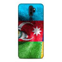 Oppo A5 2020 Uyumlu Kılıf Azarbaijan (42) Rugged Armor Kılıf Göz Bayrak